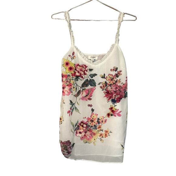 Umgee embroidered Floral Print Spaghetti Strap Cami Top size small - Picture 1 of 5